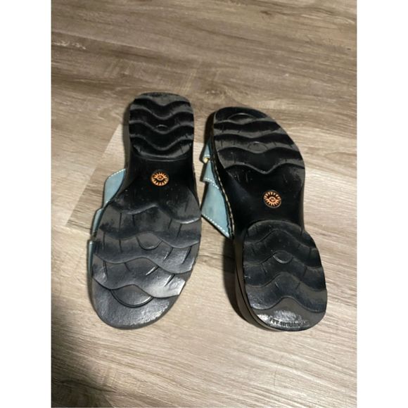 Earth Spirit Blue Leather Gelron 2000 Slip On Slide Sandals, W Size 9, MSRP $83 - Picture 15 of 15
